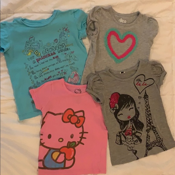 Disney Other - Girls’ size 4-6 t-shirt bundle